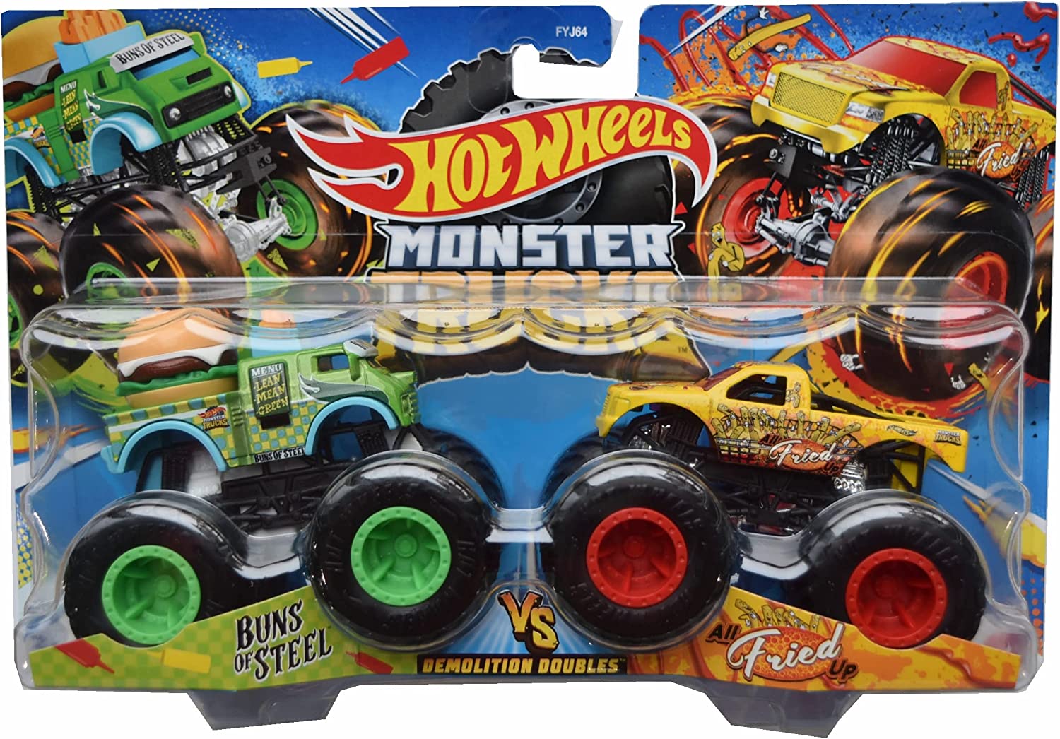 Hot Wheels - Monster Trucks 1:64 Scale 2-Packs FYJ64 – The