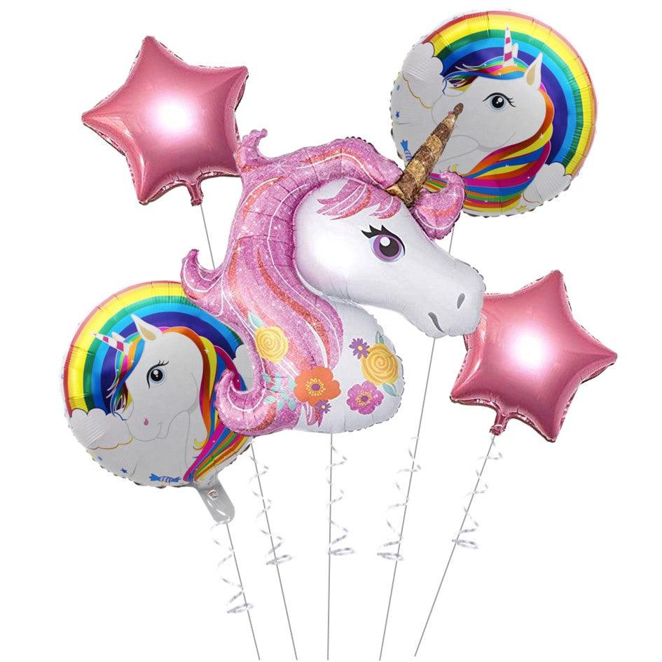Rainbow Unicorn Birthday Party Supplies Pack | 66 Pieces | Serves 8 Guests