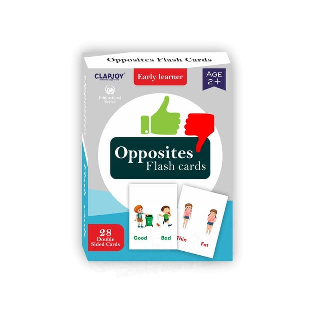 Clapjoy Opposite Words Flash Card For Kids Of Age 2 Years And Above