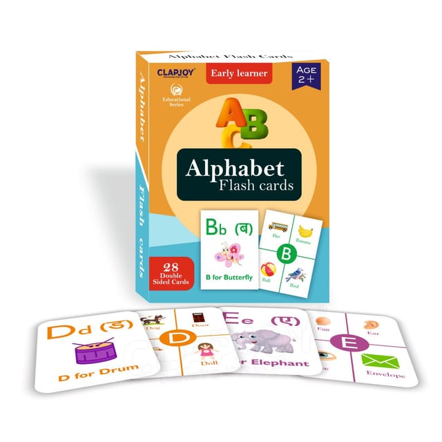 Clapjoy Alphabet Flash Card For Kids Of Age 2 Years And Above