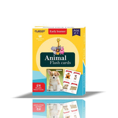 Clapjoy Animals Flash Card For Kids Of Age 2 Years And Above