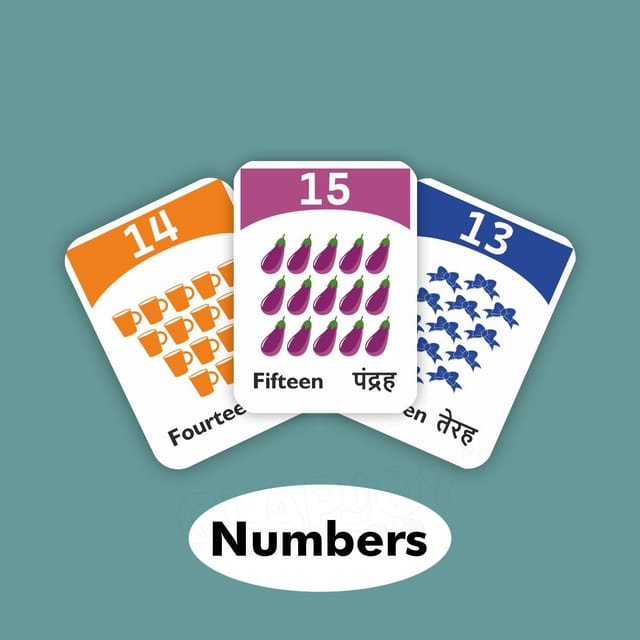 Clapjoy Shape, Colours And Numbers Flash Card For Kids Of Age 2 Years And Above