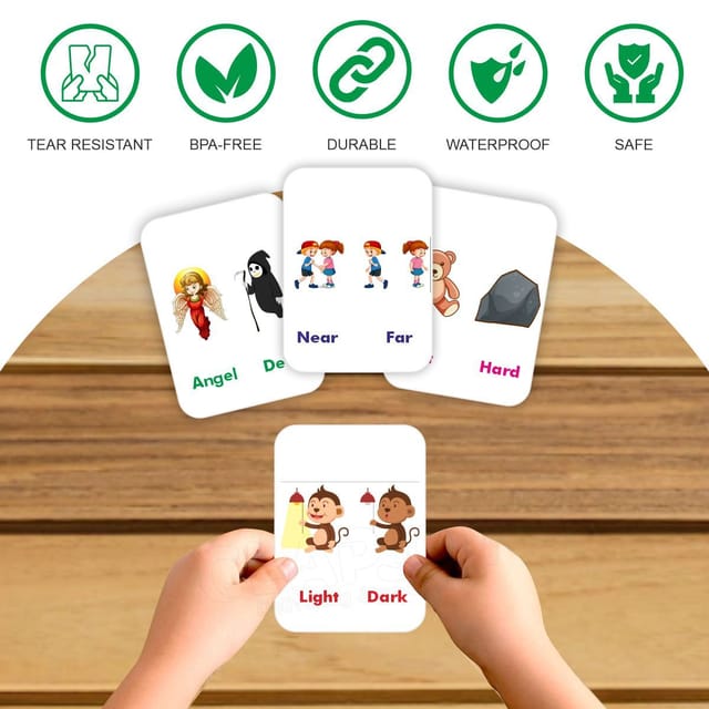 Clapjoy Opposite Words Flash Card For Kids Of Age 2 Years And Above