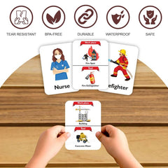 Clapjoy Community Helpers Flash Card For Kids Of Age 2 Years And Above