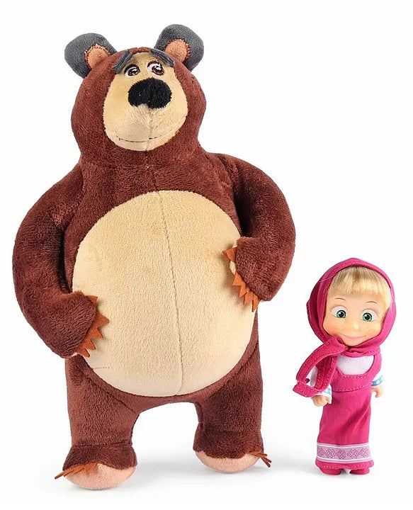 Simba Masha and The Bear Masha Set With Doll & Plush For Ages 3+