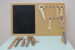 Kiddies Kingdom Tool Bench - Warm Grey Imaginative Play For Beginners