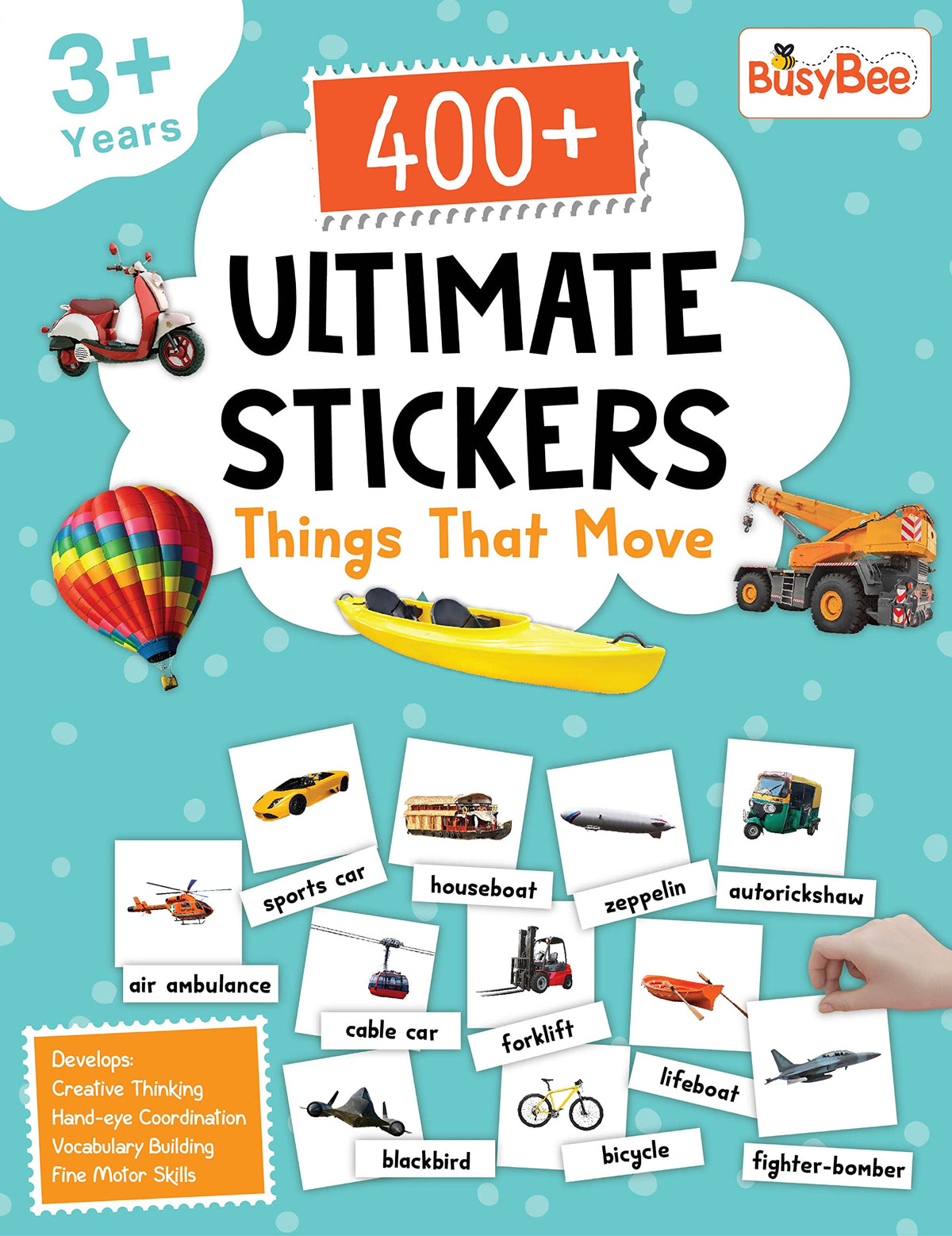 Pegasus 400+ Ultimate Stickers Book - Things That Move for 3+ Years Kids