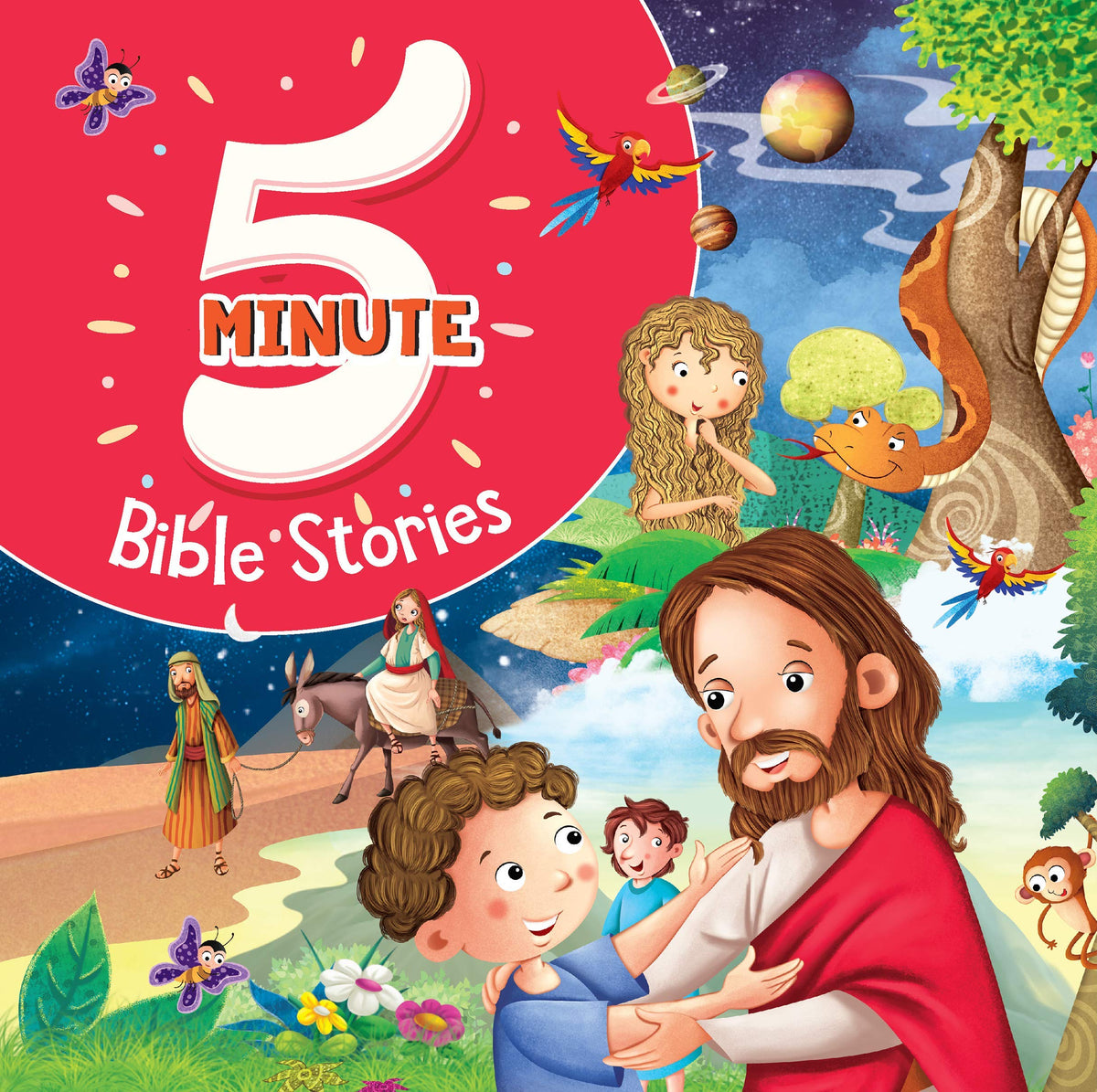 Pegasus 5 Minute Bible Stories - Premium Quality Padded & Glittered Book