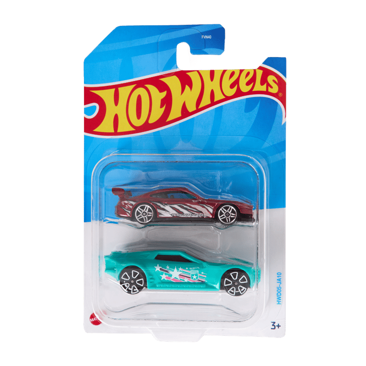 Hot Wheels Set of 2 Vehicles Toy in 1:64 Scale for Kids & Collectors Styles & Design May Vary