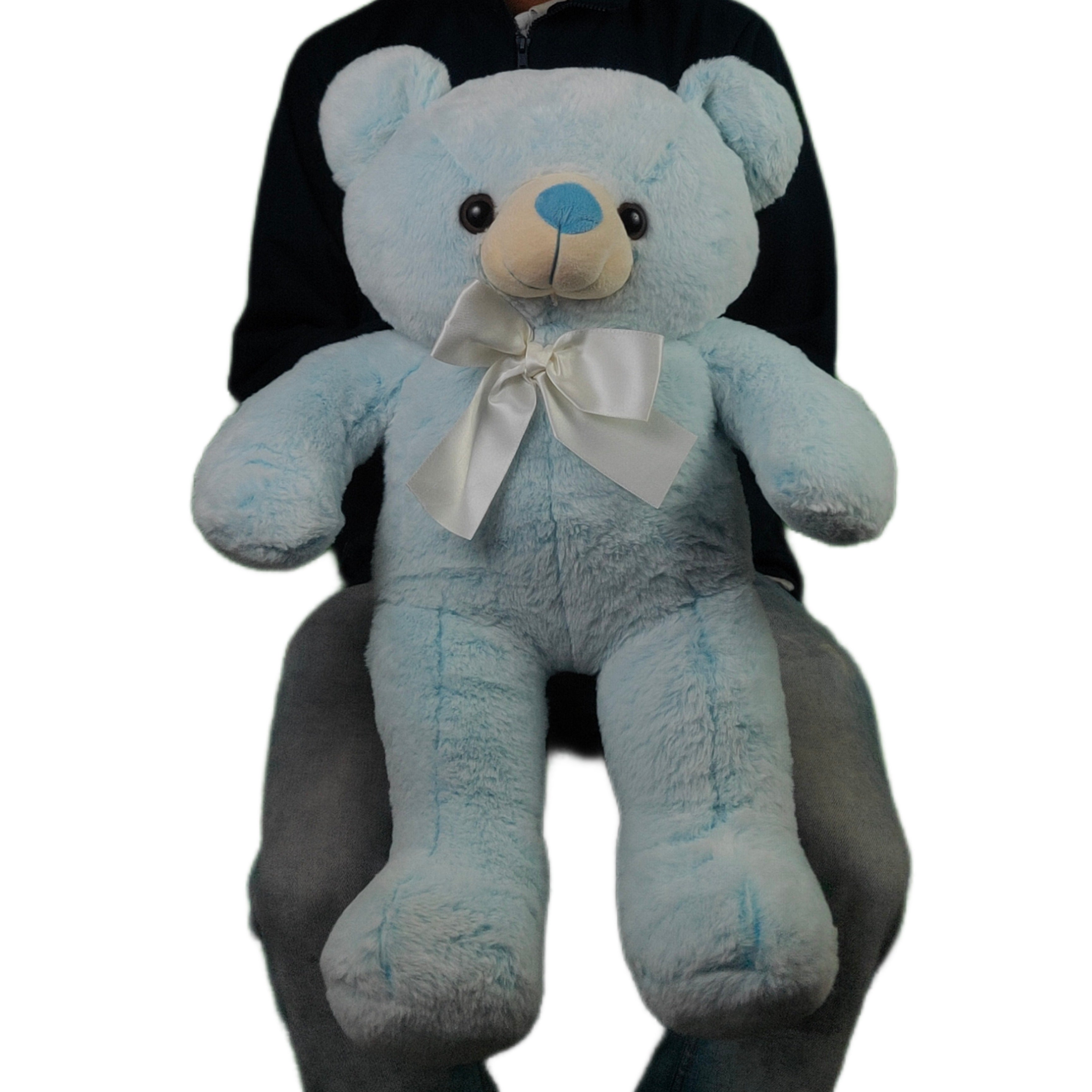 Play Hour Wolly The Teddy Bear Plush Soft Toy for Ages 3 Years and Up - Sky, 70cm