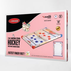 Simarr 2 in 1 String Hockey with White Board Unicorn Edition For Kids Ages 5 Years and Up