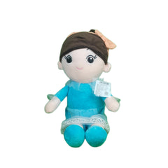 Play Hour Ellie Rag Doll Plush Soft Toy Wearing Sky Frock for Ages 3 Years and Up, 65cm