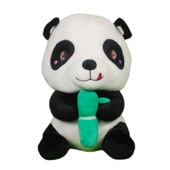 Play Hour Giant Bamboo Panda Plush Soft Toy for Ages 3 Years and Up - Black, 55cm