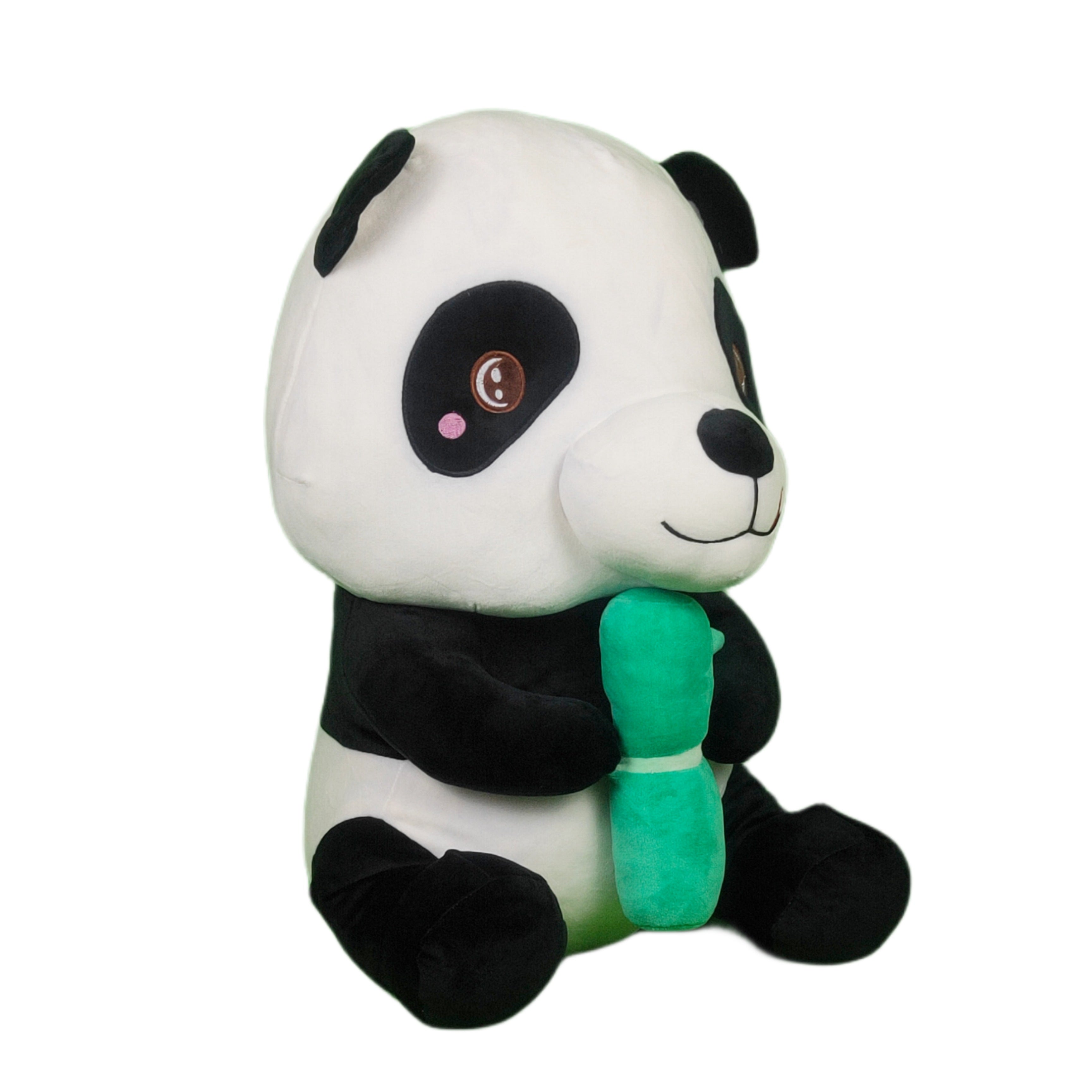 Play Hour Giant Bamboo Panda Plush Soft Toy for Ages 3 Years and Up - Black, 55cm