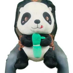 Play Hour Giant Bamboo Panda Plush Soft Toy for Ages 3 Years and Up - Black, 55cm