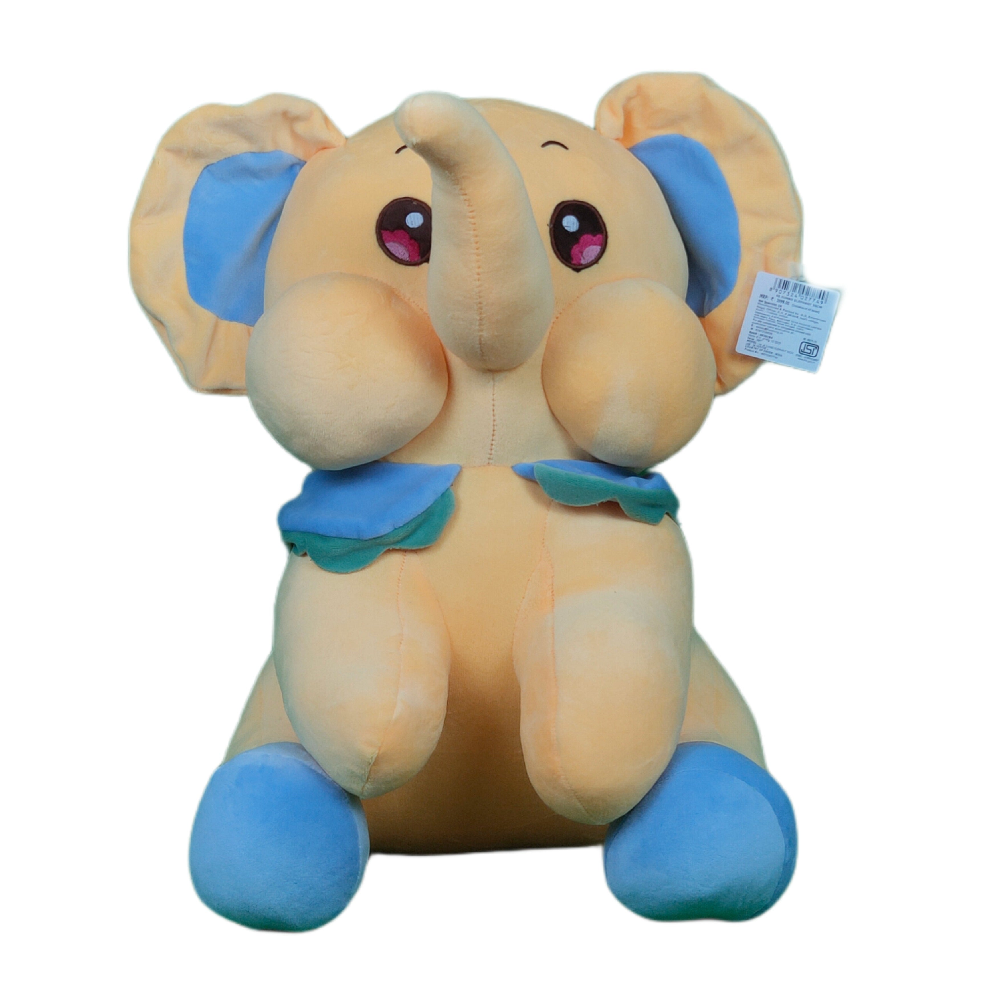 Play Hour Jumbo The Elephant Plush Soft Toy for Ages 3 Years and Up - Yellow, 55cm