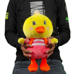 Play Hour Duckie The Duck Plush Soft Toy with Pink Dress for Ages 3 Years and Up, 25cm