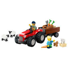 LEGO City Red Farm Tractor with Trailer & Sheep Building Kit For Ages 4+