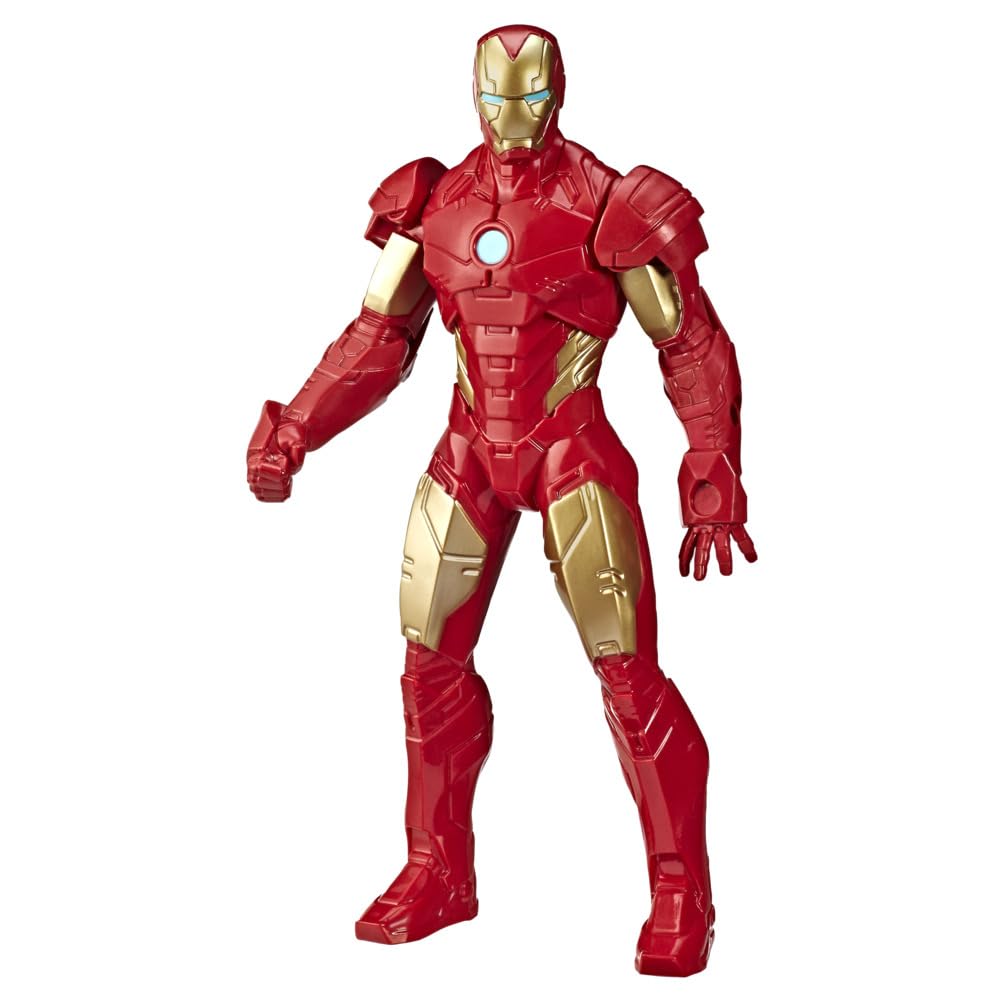 Marvel Mighty Hero Series Iron Man Action Figure, 9.5-Inch Poseable Super Hero Toy for Kids 4