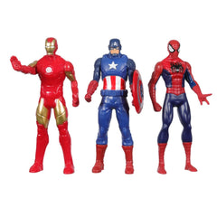 Marvel 6-Inch 3 Pack Set Including Iron Man, Captain America, and Spider-Man Action Figure, Super Hero Toys for Kids, Ages 4+