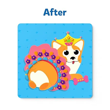 Skillmatics Art Activity - Fun With Foam Puppies, No Mess Sticker Art For Kids,