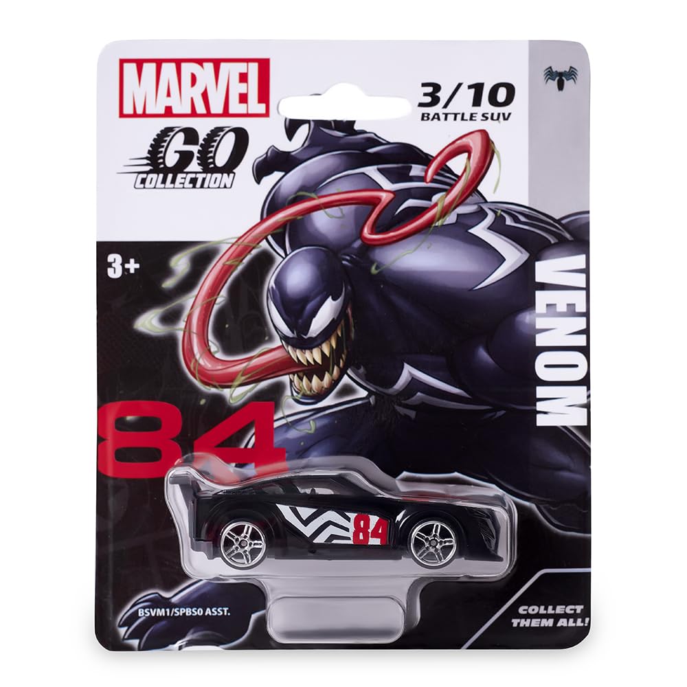 Marvel Go 1:64 Diecast Venom Battle SUV Toy Car for Collection for Ages 3 years and up