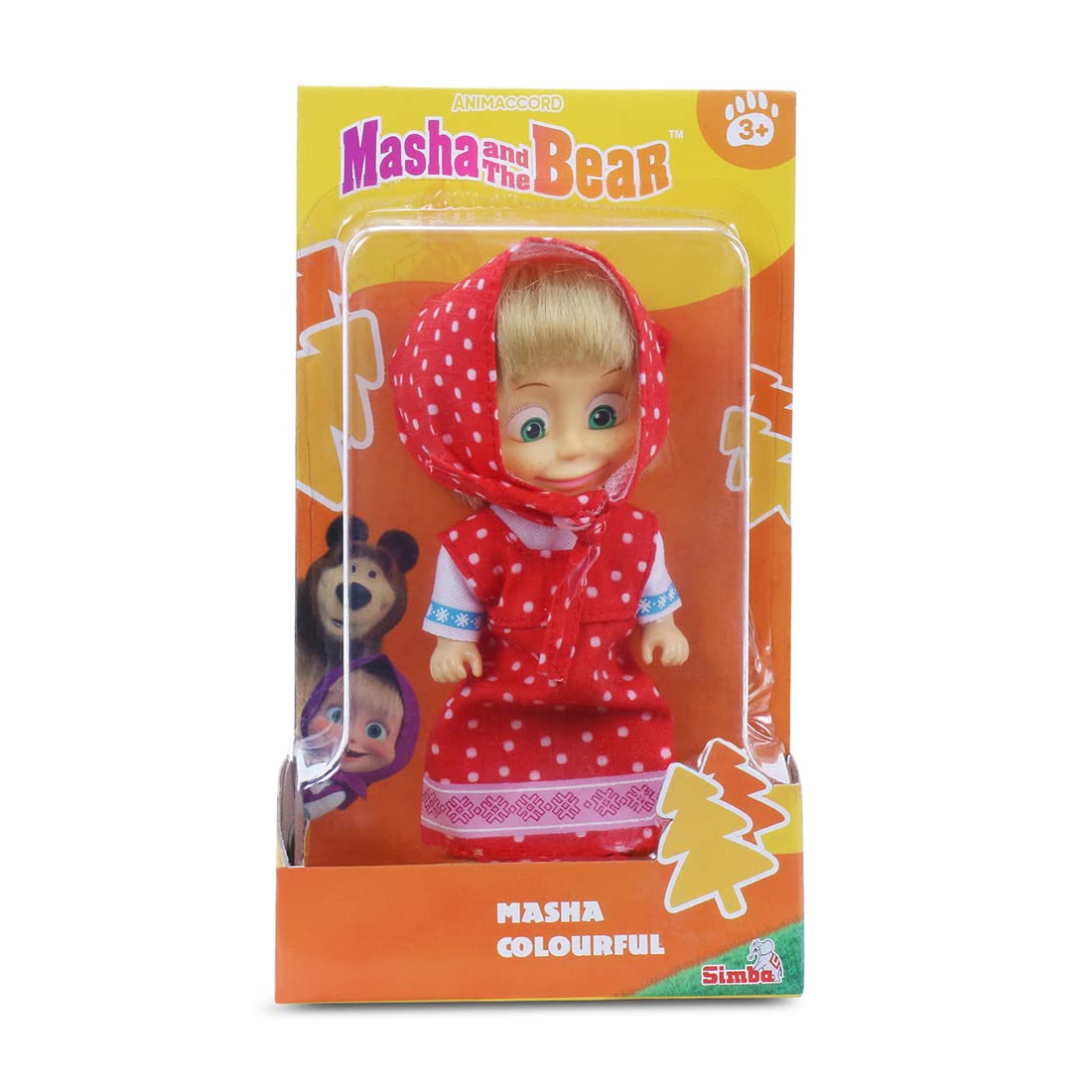 Simba Masha and The Bear 12 Cm Toy Doll With Red Dress Ideal For Ages 3+