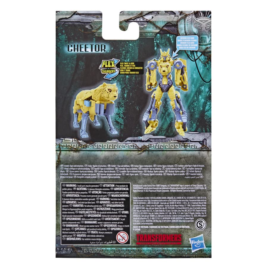 Transformers Rise of The Beasts Movie 6 Inch Flex Changer Cheetor Action Figure for Kids Ages 6 Years and Up