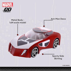 Marvel Go 1:64 Diecast Ant-Man Rapid Racer Toy Car for Collection for Ages 3 years and up