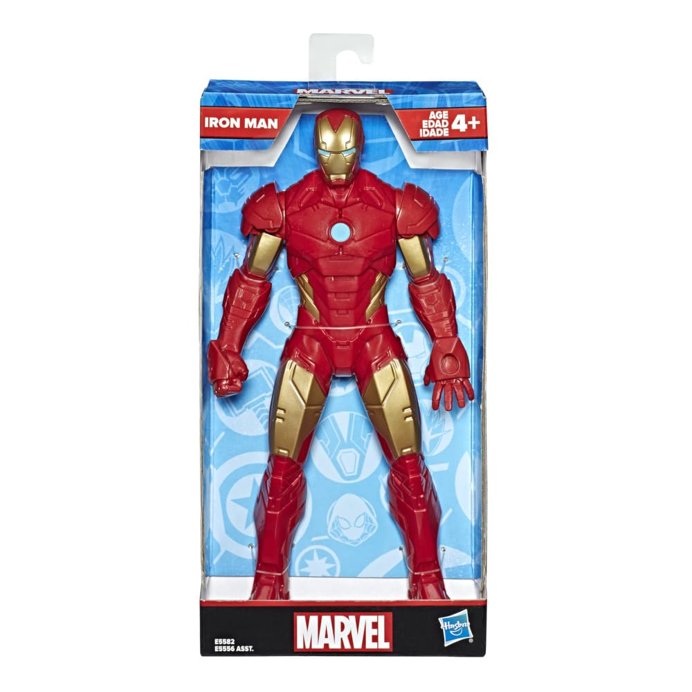 Marvel Mighty Hero Series Iron Man Action Figure, 9.5-Inch Poseable Super Hero Toy for Kids 4