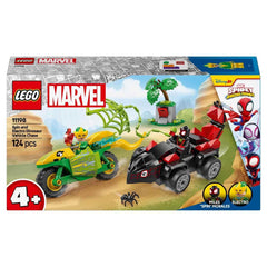 LEGO Marvel Spidey and His Amazing Friends Spin and Electro Dinosaur Vehicle Chase Building Kit For Ages 4+