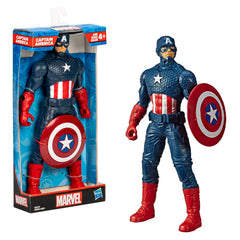 MARVEL Avengers Captain America 9.5-inch Scale Action Figure Toy, Comics-Inspired Design, for Ages 4