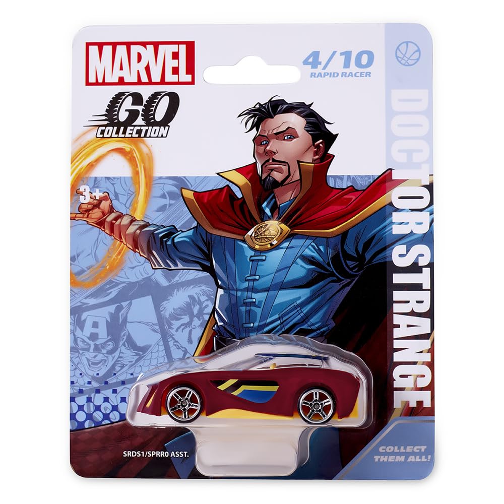 Marvel Go 1:64 Diecast Doctor Strange Rapid Racer Toy Car for Collection for Ages 3 years and up