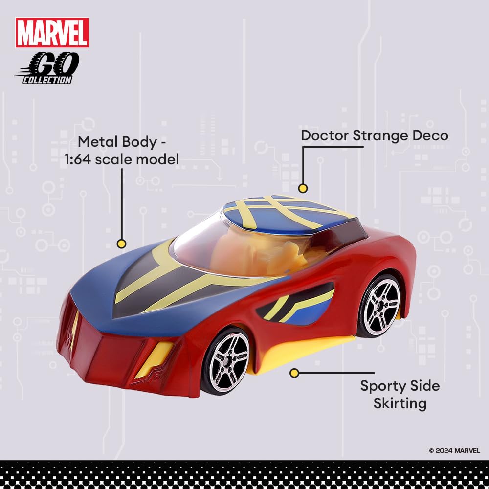 Marvel Go 1:64 Diecast Doctor Strange Rapid Racer Toy Car for Collection for Ages 3 years and up