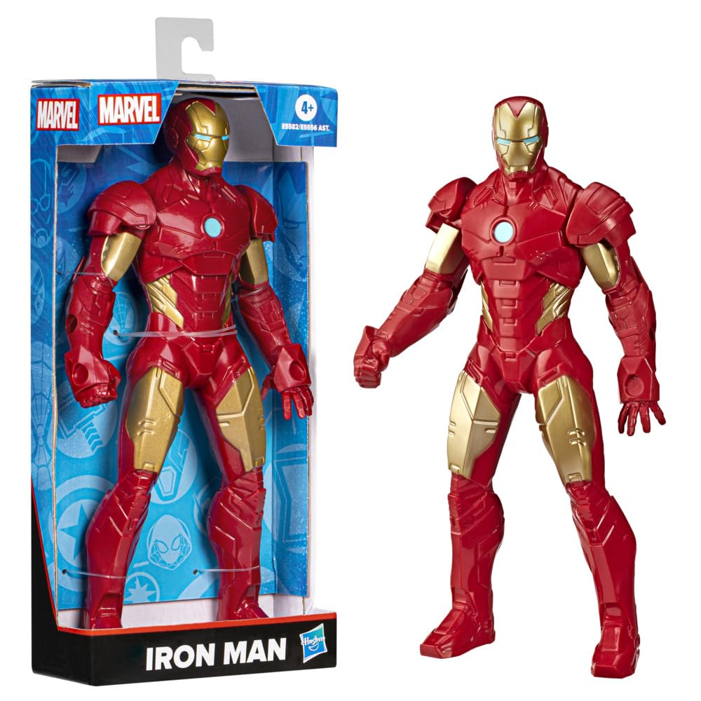 Marvel Mighty Hero Series Iron Man Action Figure, 9.5-Inch Poseable Super Hero Toy for Kids 4