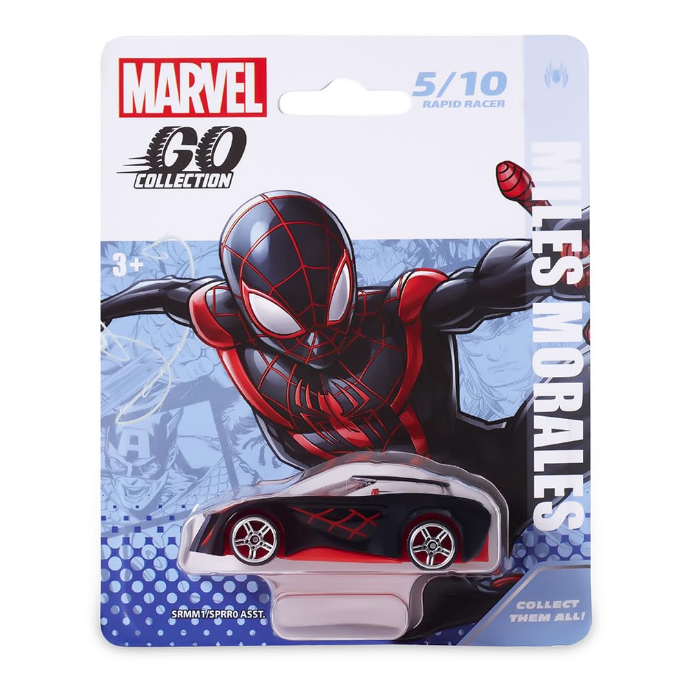 Marvel Go 1:64 Diecast Miles Morales Rapid Racer Toy Car for Collection for Ages 3 years and up