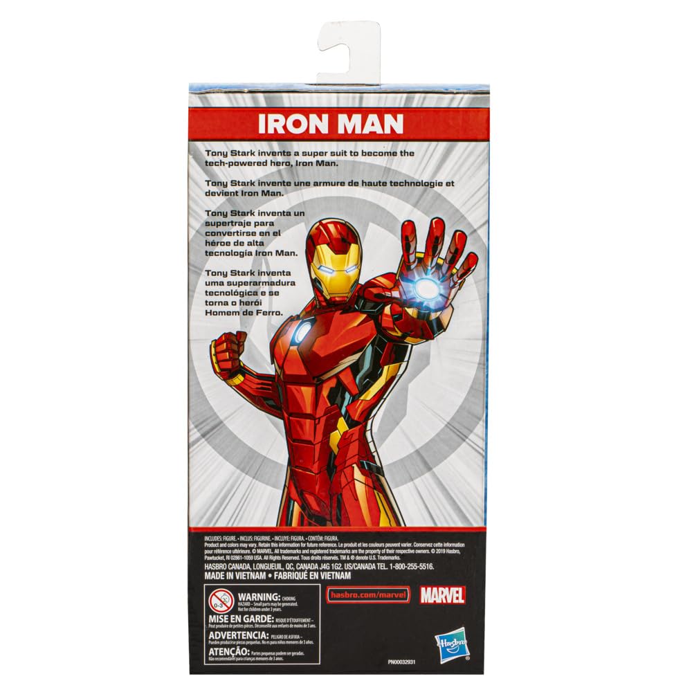 Marvel Mighty Hero Series Iron Man Action Figure, 9.5-Inch Poseable Super Hero Toy for Kids 4