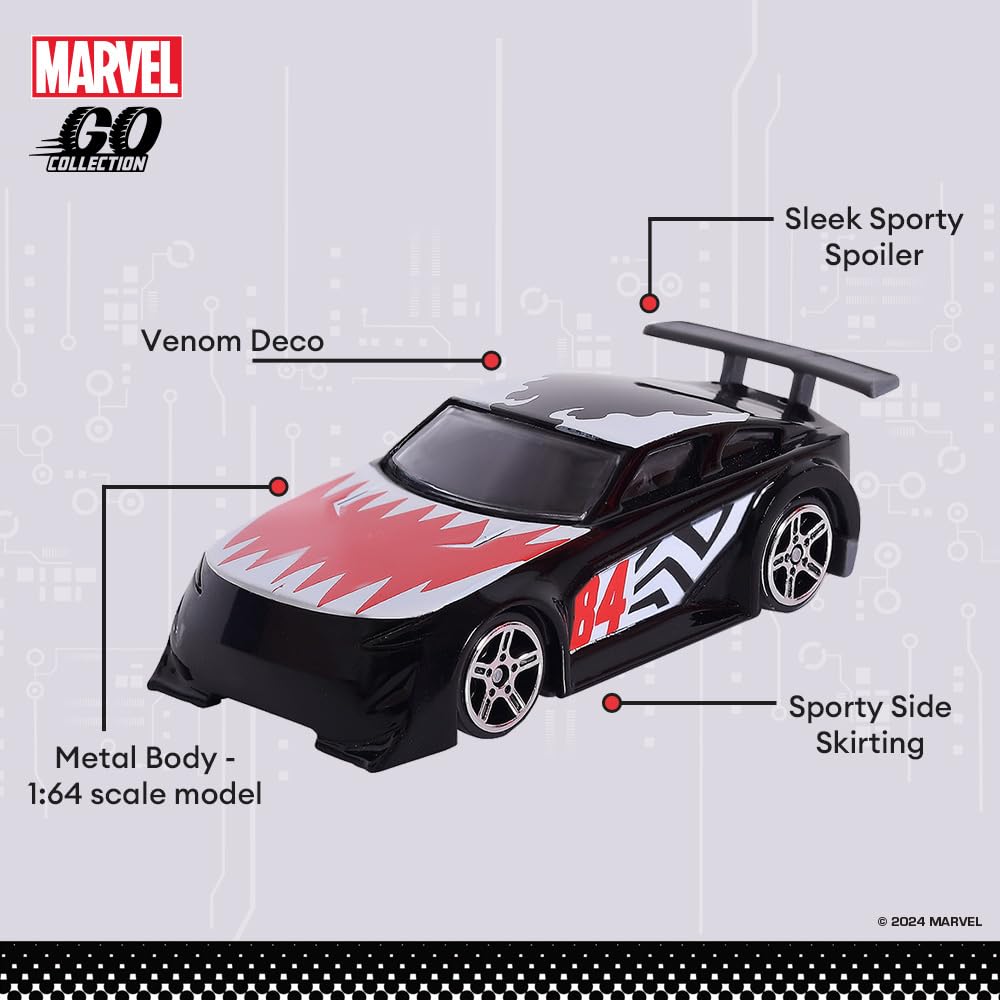 Marvel Go 1:64 Diecast Venom Battle SUV Toy Car for Collection for Ages 3 years and up