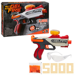 Nerf Pro Gelfire Legion Spring Action Blaster, 5000 Gelfire Rounds, 130 Round Hopper, Protective Eyewear, Slam Fire, Ages 14+