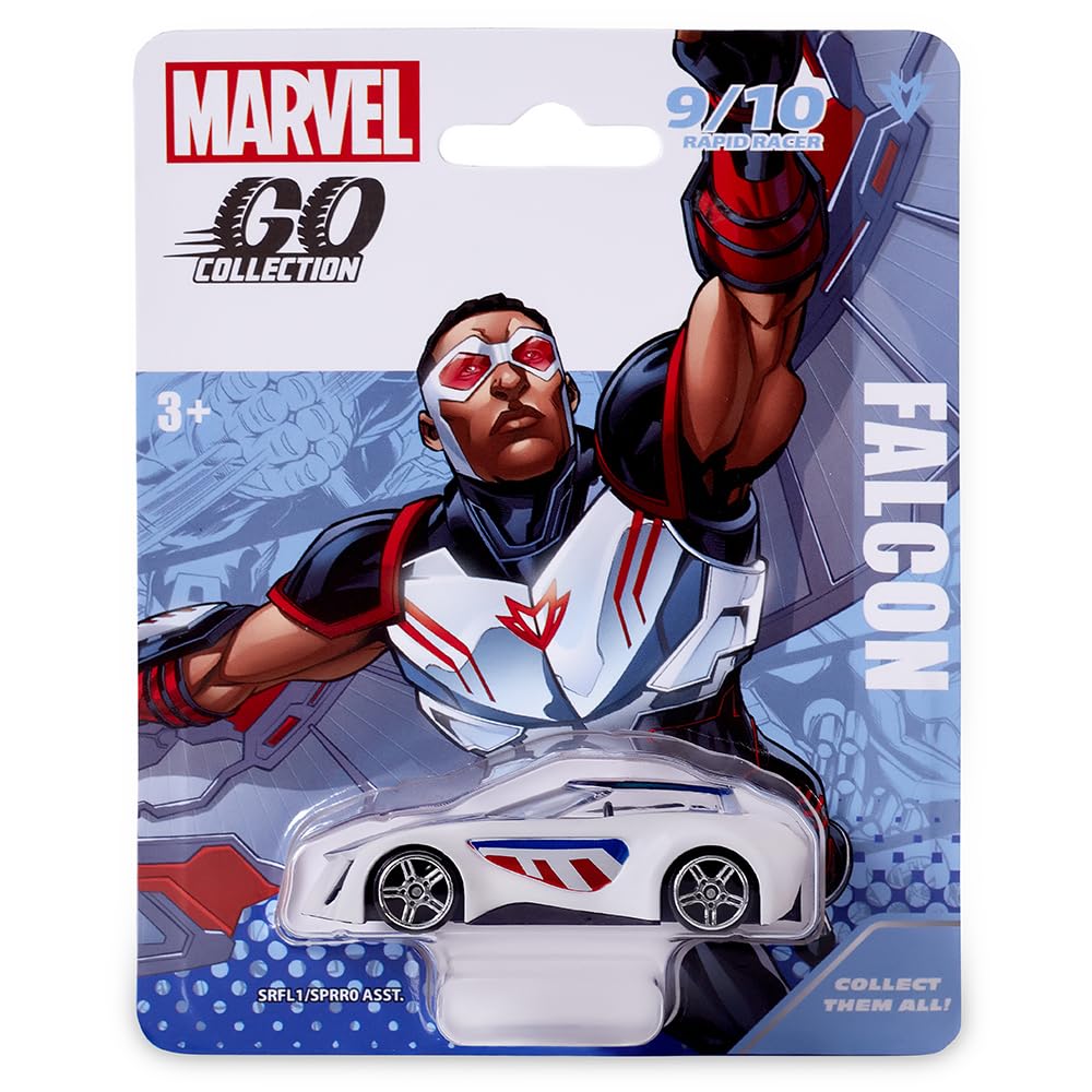 Marvel Go 1:64 Diecast Falcon Rapid Racer Toy Car for Collection for Ages 3 years and up