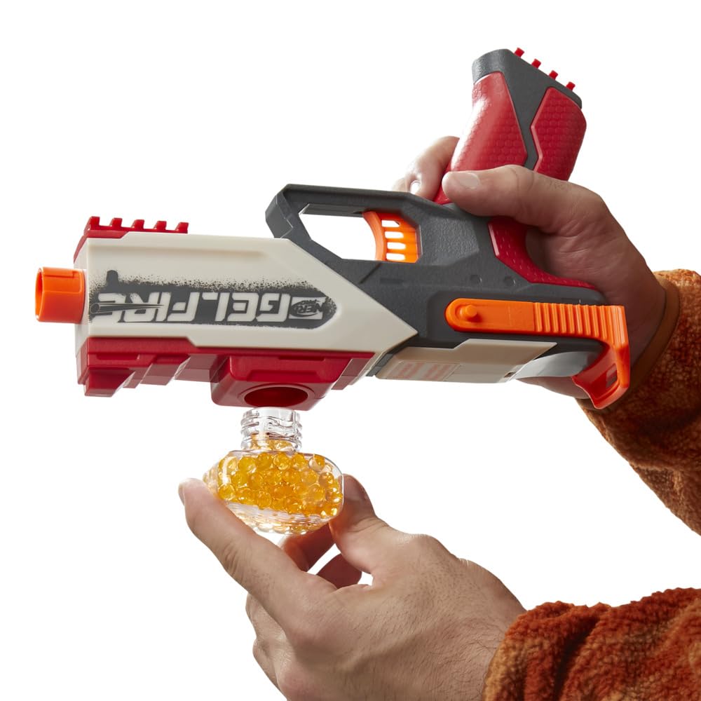 Nerf Pro Gelfire Legion Spring Action Blaster, 5000 Gelfire Rounds, 130 Round Hopper, Protective Eyewear, Slam Fire, Ages 14+