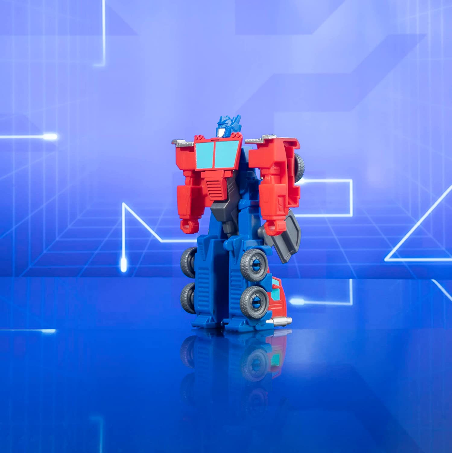 Transformers EarthSpark 1-Step Flip Changer 4 Inch Optimus Prime Action Figure Ages 6 Years and Up