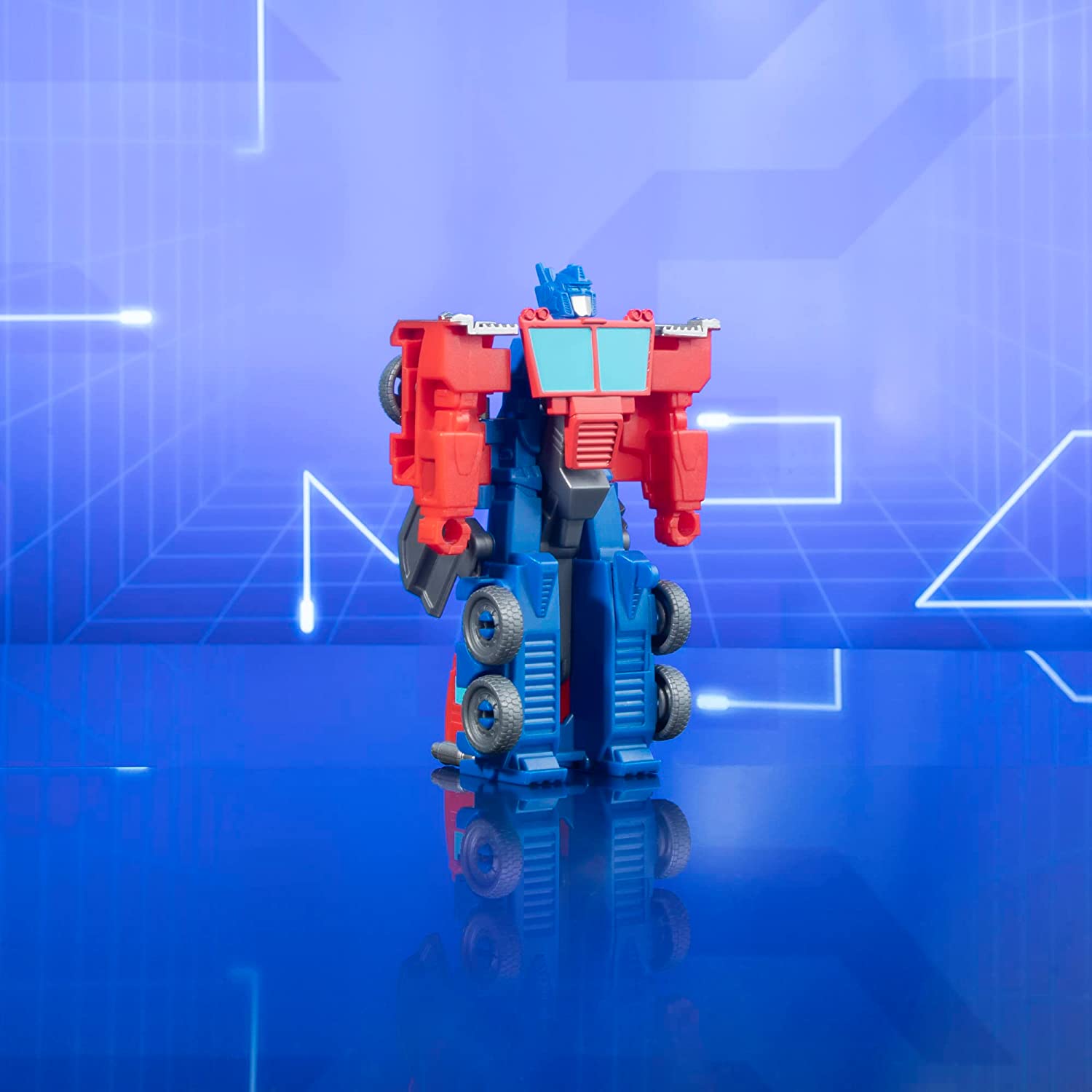 Transformers EarthSpark 1-Step Flip Changer 4 Inch Optimus Prime Action Figure Ages 6 Years and Up