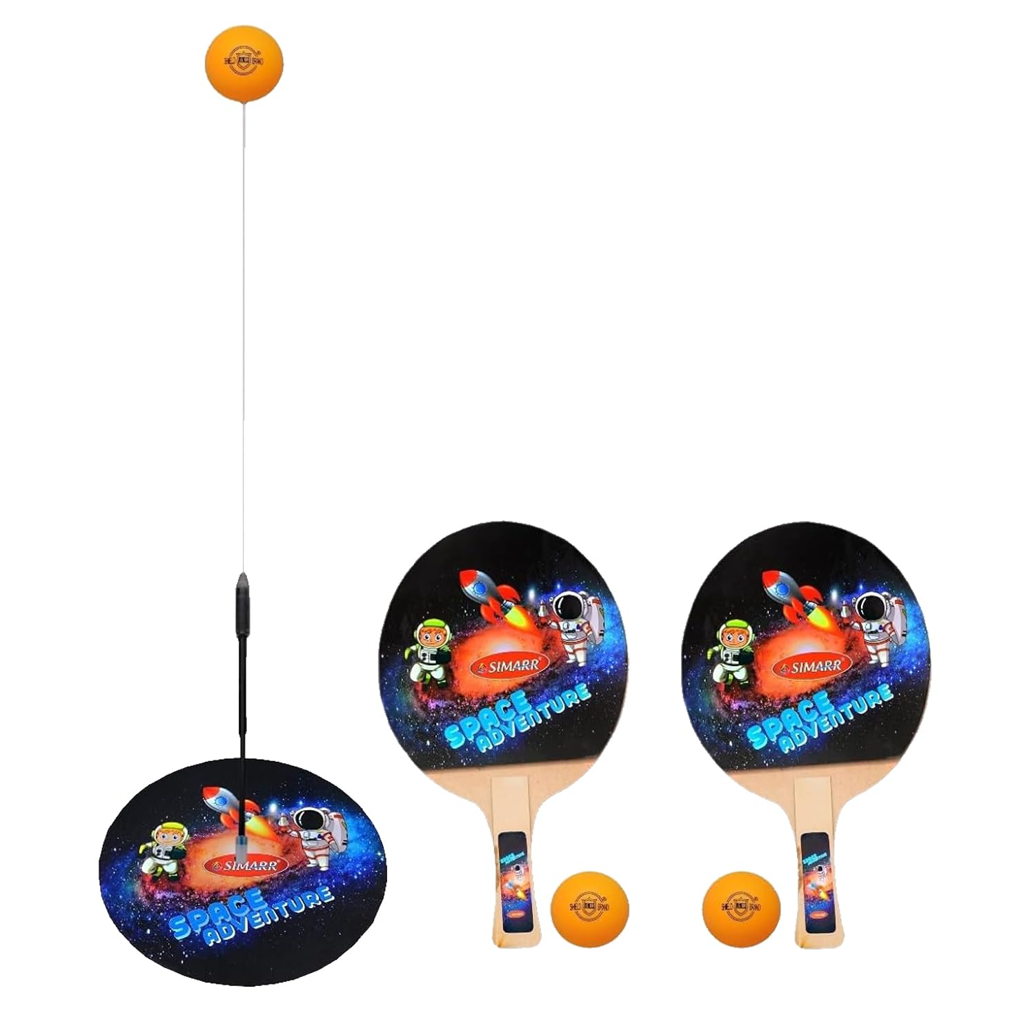 Simarr Space Ping-Pong Table Tennis Trainer Set For Kids Ages 3 Years and Up