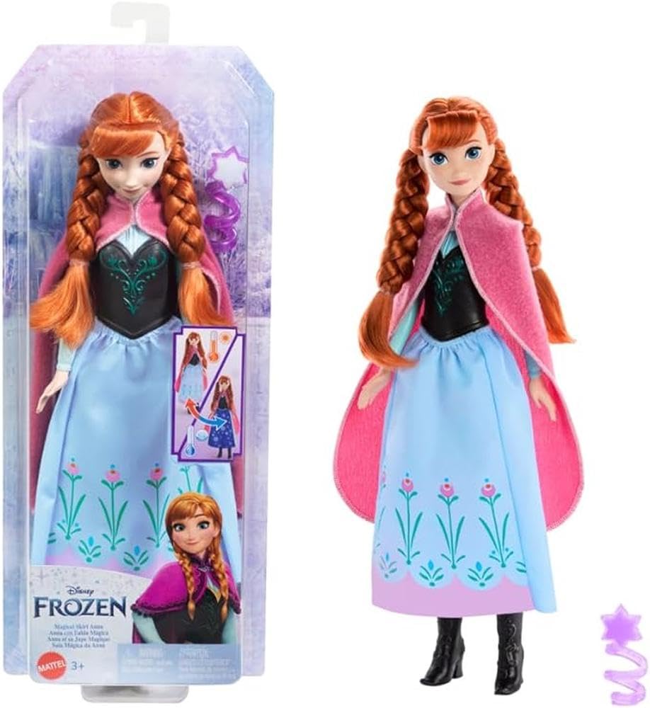 Disney Frozen Anna Magical Color-Change Skirt Fashion Doll, Inspired by Disney Movie, Posable