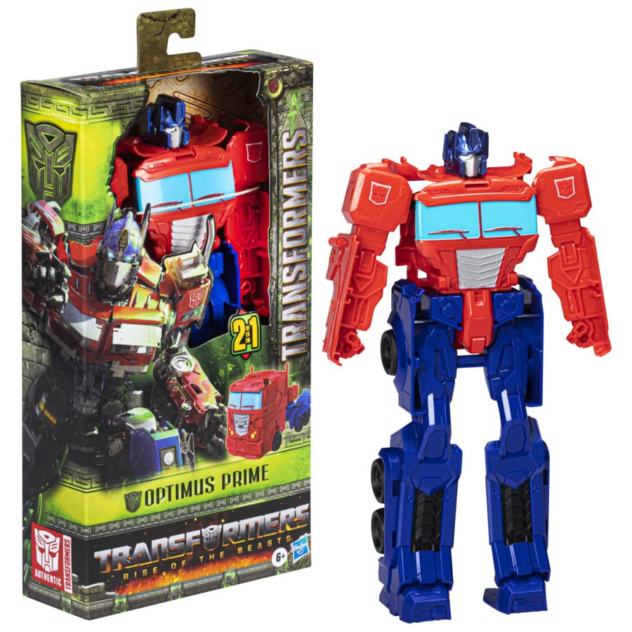 Transformers Rise of The Beasts Movie 11 Inch Titan Changer Optimus Prime Converting Action Figure for Ages 6 Years and Up