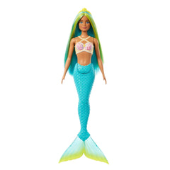 Barbie Mermaid Doll 1 with Fantasy Hair and Headband Accessories, Mermaid Toys with Shell-Inspired Bodices and Colorful Tails