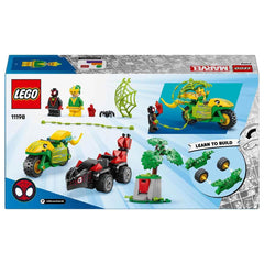 LEGO Marvel Spidey and His Amazing Friends Spin and Electro Dinosaur Vehicle Chase Building Kit For Ages 4+