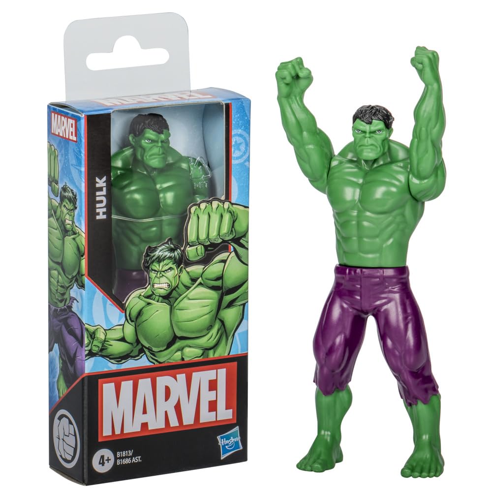 Marvel Hulk Action Figure, 6-Inch, Super Hero Toys and Figures for Kids Ages 4+