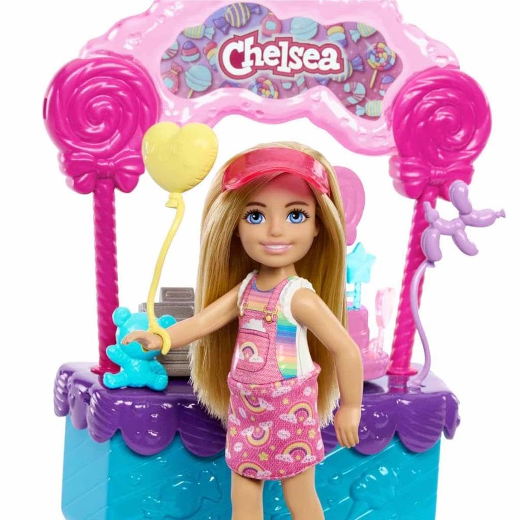 Barbie Chelsea Doll & Lollipop Stand Playset with Accessories, 10-Piece Toy Set from and Stacie to The Rescue movie for Kids Ages 3+